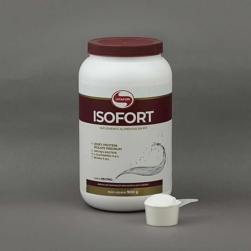 Whey Protein Isolado - Isofort - 900g frutas vermelhas - Vitafor