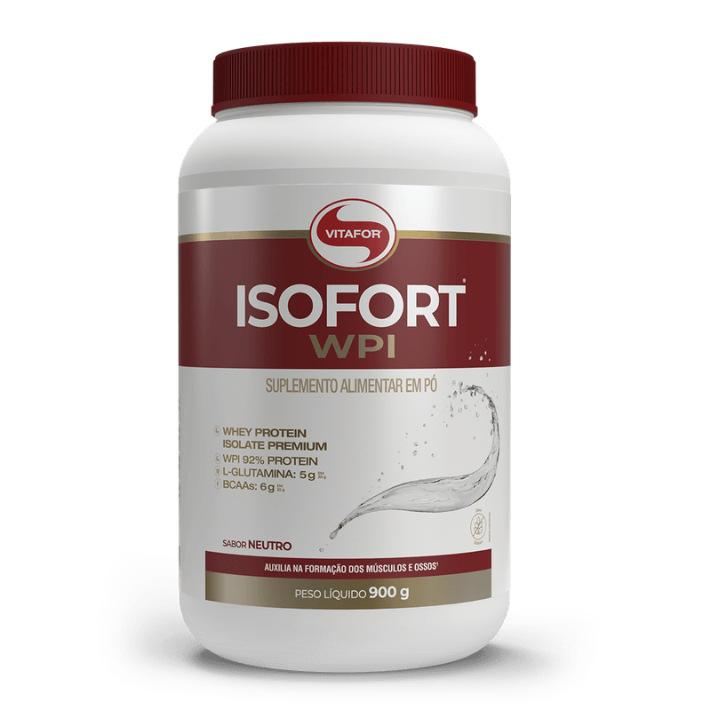 Whey Protein Isolado - Isofort - 900g frutas vermelhas - Vitafor